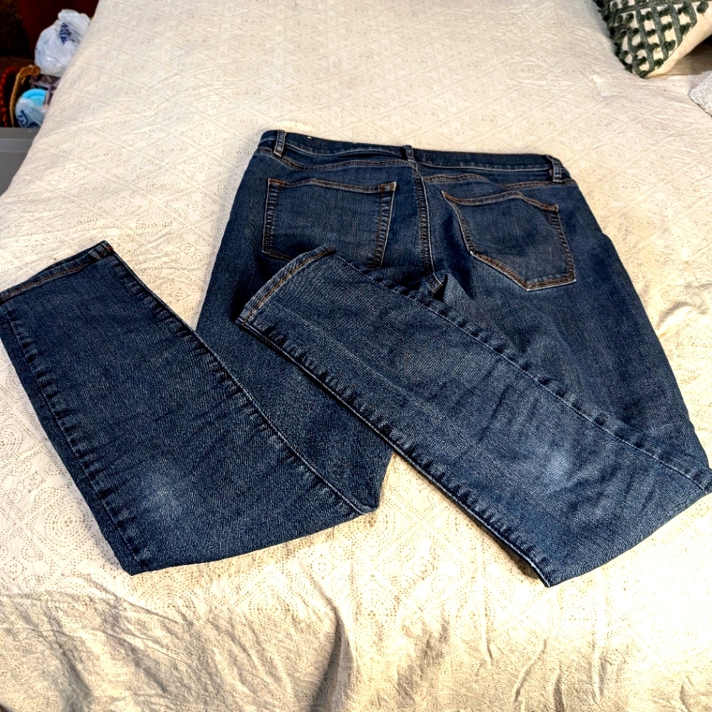 Loft Modern Skinny 6 ankle length dark blue stretch‎ cotton denim jeans